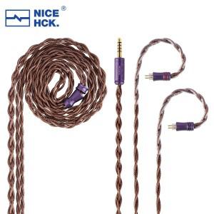 [호환품]NICEHCK HugLaura HiFi 오디오 이어폰 업그레이드 케이블 혼합 구리 교체 와이어 Delci Explorer D