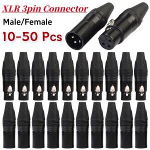 10-50Pcs DIY 마이크 XLR 3Pin 남성/여성 플러그 커넥터 케이블 솔더 어댑터 믹서 앰프 DVD 용 무대 조명