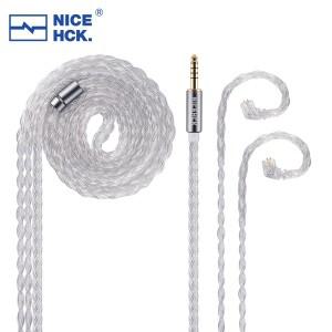 [호환품]NICEHCK IcyMoon 이어폰 모니터 IEM 케이블 교체 16 코어 OCC + 실버 도금 OFC HiFi 오디오 와이어