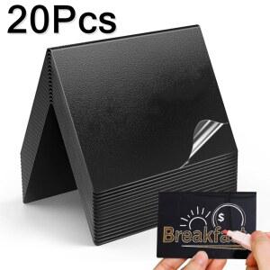 자석 보드 20Pcs x2 PVC 미니 칠판 표지판 음식 파티 뷔페 테이블 사인 결혼식 베이커리에 대한 지울 수있는