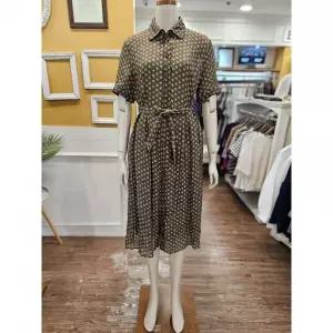 한정수량 BCBG 잔꽃 프린트 린넨 원피스 B6B3O678 2858183
