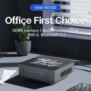 SZBOX 미니 PC 셀러론 N5100 윈도우 11 PRO DDR4 M.2 NVME SSD WIFI 6 BT5.2 RJ45 4K@60Hz 오피스