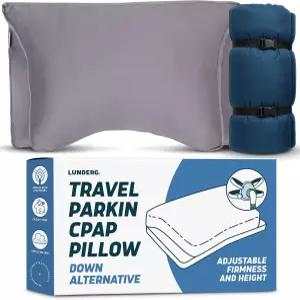 Lunderg 여행용 사이즈 파킨 CPAP 베개 옆으로 누우거나 등을 대고 자는 분들을 위한 제품 조절 가능한