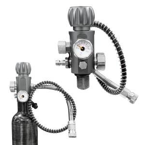 4500Psi 300Bar HPA 탱크 충전 밸브 에어 실린더 스쿠버 스테이션 20인치(50cm) 호스(게이지 포함) M18x1.5