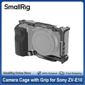 실리콘 손잡이가 있는 Smallrig 카메라 케이지 내장 나사 구멍 Sony ZV E10용 콜드 슈 퀵 릴리스 플레이트