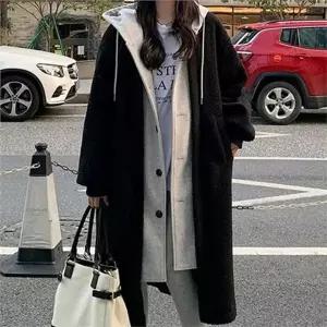 [하프클럽/]여성 뽀글이 코트 여성 후리스 코트 루즈핏 하프 데일리 양털 겨