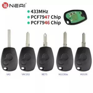 433Mhz 리모트 자동차 키 르노 더스터 메간 모두스 3 트래픽 마스터 트윙고 모바노 다 로건 산데로 캉구