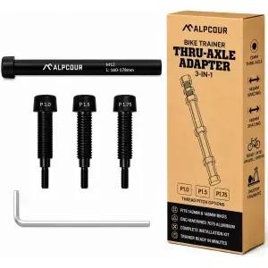 Alpcour 3-in-1 바이크 트레이너 스루 액슬 어댑터 P1.0 P1.5 P1.75 나사 피치 옵션을 지원하는 범용 M12