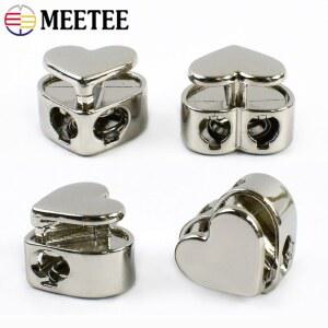 카라비너 10 20Pcs 4mm 금속 코드 잠금 버클 하트 로프 스토퍼 의류 다운 재킷 모자 조정 장치 DIY 바느질 액세서리
