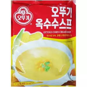옥수수스프 ( 1K) 가공 즉석 요리 조리 주방 먹는 음식