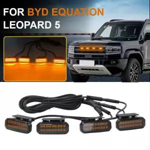 베우스퍼츠 LED 프론트 그릴 라이트 BYD 이퀘이션 레오파드 5 차량용 주간 주행등 휠 아이브로우 램프 픽업
