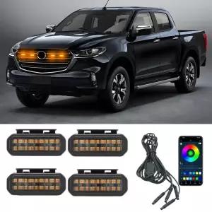 마쓰다 BT50 BT-50 차량용 18LED 프론트 그릴 라이트 주간 주행등 휠 아이브로우 램프 픽업용 12V