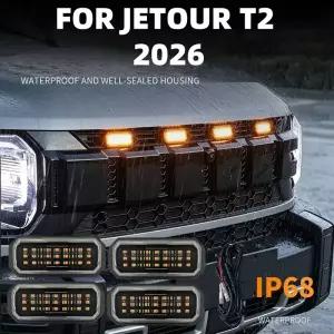 제투어 T2 2026 차량용 LED 프론트 그릴 라이트 주간 주행등 휠 아이브로우 램프 오프로드용 12V