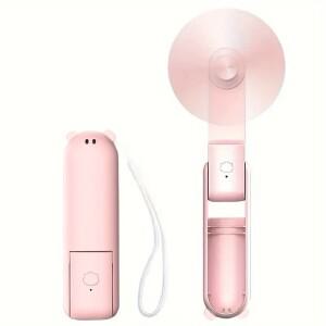 휴대용 선풍기 미니 USB 충전식 3단 속도 조절 여성용 접이식 속눈썹