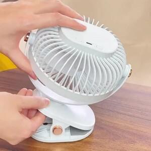 1세트 720 ° 회전식 걸이형 클립 팬 야간 조명 에어쿨러 USB 충전식 전기 선풍기 야외 캠핑용 소형