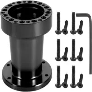스티어링 휠 허브 어댑터 키트 50mm 범용 알루미늄 스페이서 자동차 블랙 레드