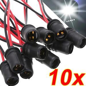 10개 T10 W5W 자동차 웨지 전구 소켓 커넥터 홀더 연장 LED 램프 베이스 플러그