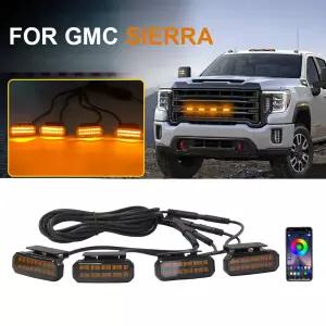 GMC 시에라 차량용 베우스퍼츠 18LED 프론트 그릴 라이트 픽업 오프로드용 주간 주행등 휠 아이브로우 램프