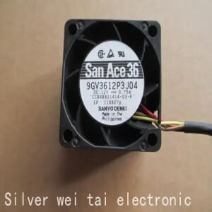 Sanyo Denki 냉각 선풍기 DC 12V 0.75A 9GV3612P3J04 3628 36mm 4 선 듀얼 볼 서버 사각형