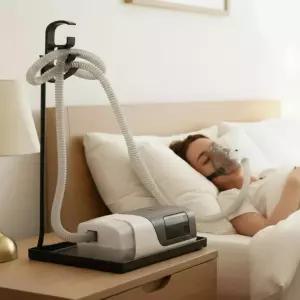 가이저레일리 CPAP 호스 홀더 마스크 및 침대 옆 정리함 유연하고 구부릴 수 있는 브래킷으로 튜브 엉킴