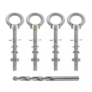 너트가 있는 볼트 1/4 x 3 4개 세트 임페 중장 스테인리스 스틸 3/816 롱 보너스 드릴 비트
