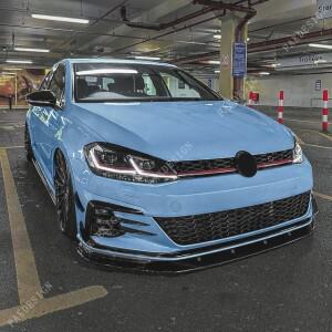 [호환품]4PCS 앞 범퍼 립 스플리터 바람 칼  커버 VW 골프 MK7.5 GTI  자동차 바디 키트 액세서리 튜닝