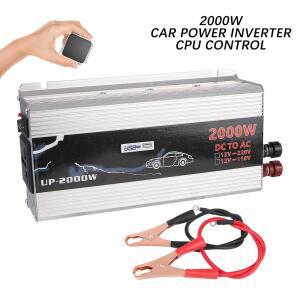 범용 금속 DC 110V ~ 220V 자동차 전원 인버터 소켓 USB 2000W 차량 탑재형 가정용 AC 변환기 휴대용