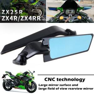 [호환품]카와사키 ZX4RR/ZX25R/ZX6R/ZX10R/닌자400/닌자500용 CNC 알루미늄 스틸 백미러 고정 윈드 윙