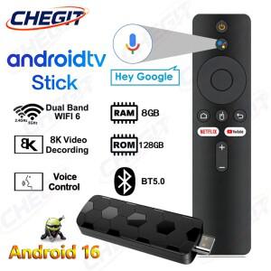 안드로이드 16 R3+ TV 스틱 8K 8GB+128GB 락칩 RK3518 쿼드 코어 Wifi6 BT5.0 음성 어시스턴트 넷플릭스 유