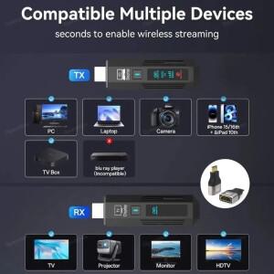 50M 5.8G 1080P 무선 HDMI 비디오 오디오 송수신기 연장기 TV 스틱 디스플레이 동글 (모니터 박스용)