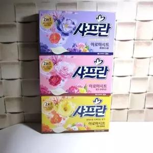 샤프란 시트형 섬유유연제 시트 종이 30매 보호 빨래