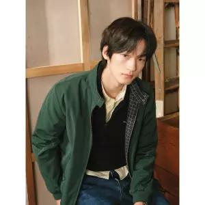 [백화점정품] 빈폴 BEANPOLE MEN 리버시블 체크 해링턴 자켓 재킷 - 그린 BC6839C0