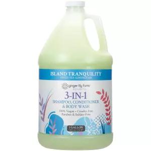 Ginger Lily Farms 3.8L(1갤런) 3-In-1 샴푸, 녹차/레몬그라스 향 | 손, 바디 및 모발용, 모이스처라이징