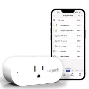 Emporia 에너지 모니터링 스마트 플러그 Alexa 및 Google Home과 연동되는 WiFi 콘센트 - 타이머 모바일 앱