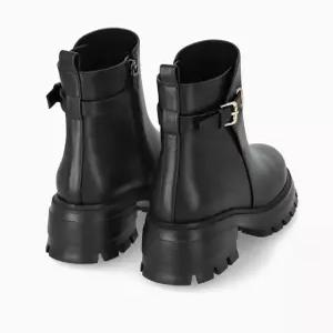 [엘칸토]여성 소가죽 청키 앵클 부츠 5.5cm LCWA71U54C-BK_SC