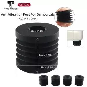 Bambu Lab 3D 프린터용 진동 방지 발 패드 미끄럼 충격 방진 고무 대나무 X1 X1C 부품용 P1P P1S