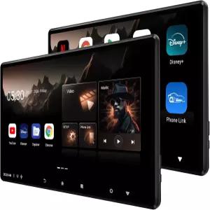 16인치 Android 13 카 TV 헤드레스트 모니터(2인용) 차량 후방 엔터테인먼트 시스템 휴대폰 무선 미러링