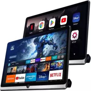 14인치 Android 카 TV 헤드레스트 모니터(2인용) 차량 후방 엔터테인먼트 시스템 휴대폰 무선 미러링 지원