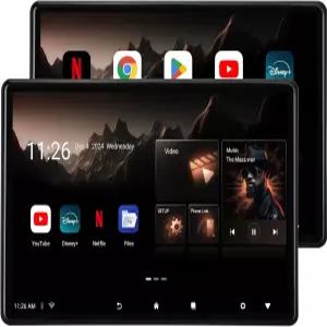 14인치 Android 카 TV 헤드레스트 모니터 Pair 차량 후방 엔터테인먼트 시스템 HDMI/WiFi/Bluetooth/USB