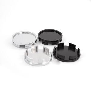 20개 무로고 아웃사이즈 58mm 인사이즈 블랙 실버 자동차 개조 휠 허브 커버 센터 캡 블랭크 베이스 액세서