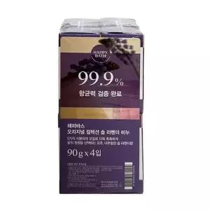 오피스넥스 해피바스 비누 라벤다 4개입 팩 90g