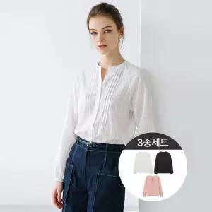 리베레츠 아사 면 셔링 블라우스 3종세트