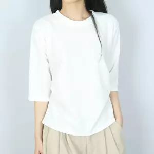 끄레아또레 [파라노말샵]4색 고슬 무지 라운드 셔링 7부 티셔츠