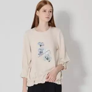 [홈쇼핑방송/르오트(LeOT)]  데일리 아트웍 레터링 티블라우스 (4종택일)-사이즈 55~99까지