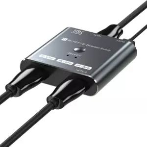4K 240Hz HDMI 2.1 양방향 스위치 - 2-in-1 출력 스위처/1-in-2 스플리터 및 지원 PS5 Xbox Roku Firestick