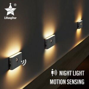 건전지센서등 무선 USB 충전 LED 인덕션 야간 조명 인체 벽 침실 복도 캐비닛 욕실