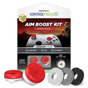 XBOX ONE 및 SERIES X용 KONTROLFREEK AIM BOOST 키트 | 퍼포먼스 측정용 엄지 스틱과 정밀 링 포함 인페르노 에디션