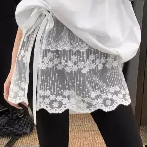 발레코어룩 안개꽃시스루랩스커트 레이어드룩