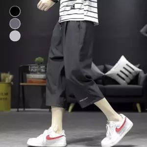 고품질 데일리 7부 트레이닝 팬츠 편안한 허리 밴딩 쿨링 반바지