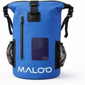 말로 30L 방수 드라이백 백팩 - 롤탑 헤비 듀티 500D PVC 패딩 스트랩 IPX6 카약 낚시 해변 캠핑 및 여행을